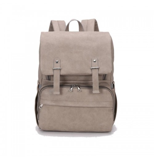 Vegan Leather Backpack Diaper Bag