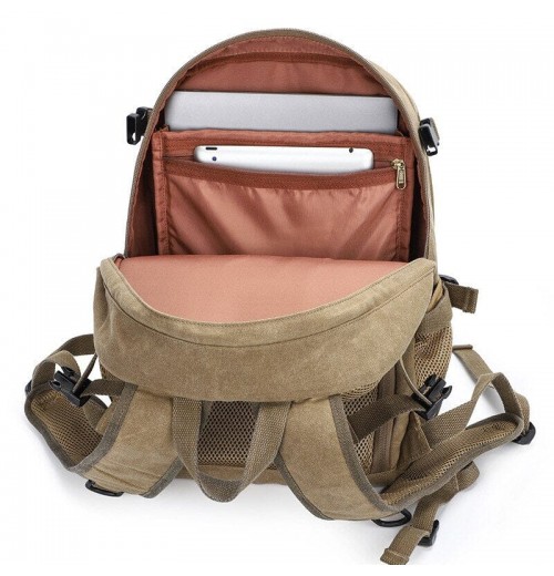 Canvas Backpack Camera Bag