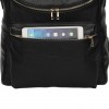 Black Faux Leather Diaper Backpack