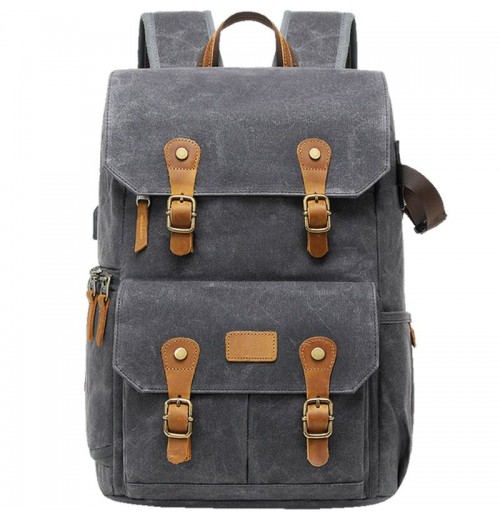 Canvas Camera Backpack With Tripod Holder