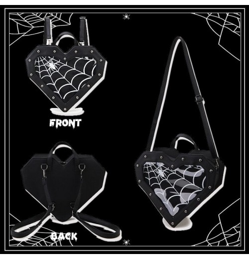 Spiderweb Heart Purse