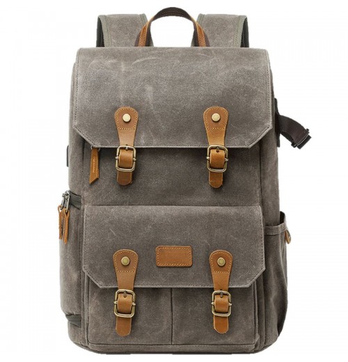 Canvas Camera Backpack With Tripod Holder